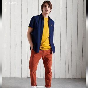 Zara Pants Mens size 29 copper orange trouser slacks business office Formal